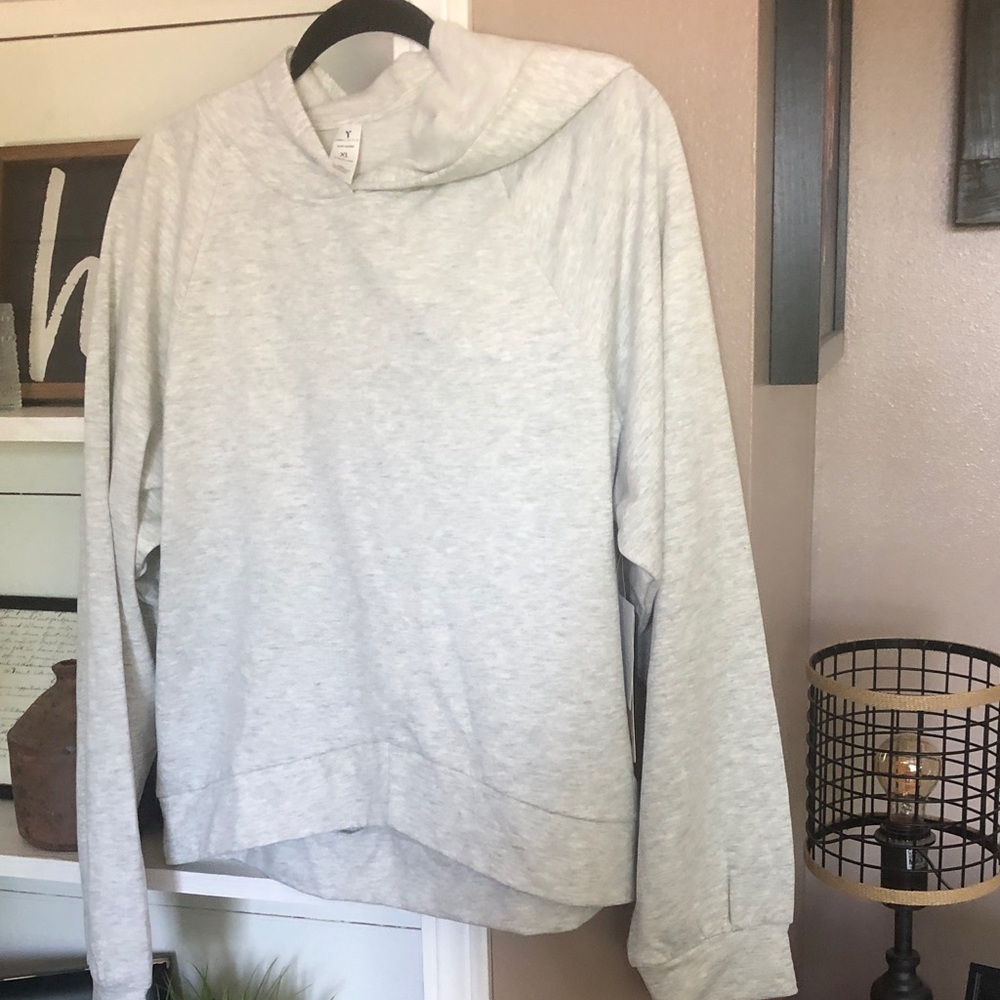 Yogalicious Light Heather Gray Hoodie.